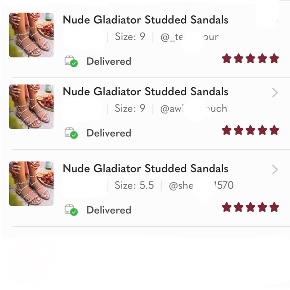 Nude Gladiator Studded Sandals - Picture 6 of 7